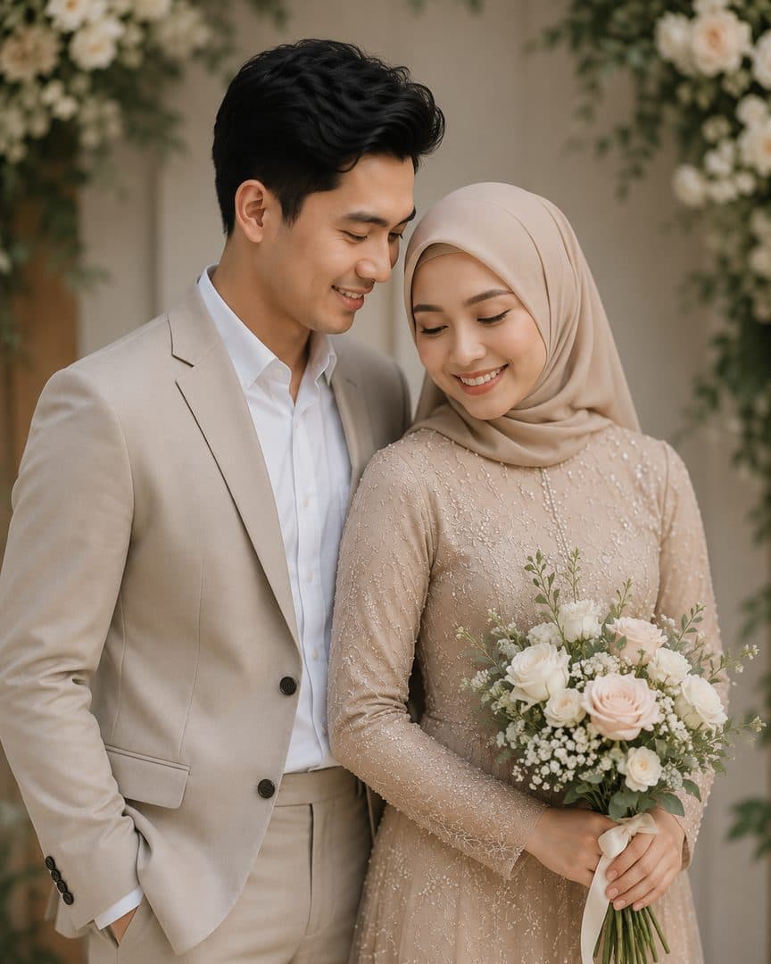 Contoh foto pengantin Rian dan Dira